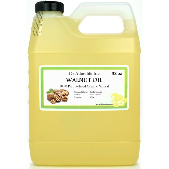 Dr Adorable - 32 oz - Walnut Oil - 100% Pure Natural Organic Cold Pressed