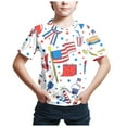 thumbnail image 4 of Gerichy Shirts for Boys Boys Tshirt Toddler Boys Girls Summer Short Sleeve Independence Day Style Cartoon Print T Shirt Tops Casual Shirt Children's Clothing, 4 of 4