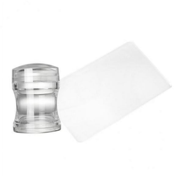 Stgfyxgs 5xDual Ended Nail Art Stamper Transparent Manicure Scrapers 4.5 x 5.3 x 8.3 cm