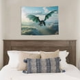 thumbnail image 3 of Cloud Sky Green Dragon Tapestry, Wall Tapestry Tapestry Wall Hanging, Tapestry Aesthetics for Bedroom Living Room College Dorm Decor, One Piece Tapestry(29" x 37"), 3 of 5