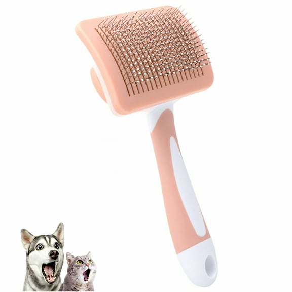 ACDANC Cat Brush for Shedding,Deshedding Dog Brush,Cat Brushes for Indoor Cats,Orange
