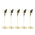 thumbnail image 3 of 5 Pcs Photo Clips Metal Table Number Holders Desktop Name Place Holders Menu Memo Clips for Wedding Banquet (Golden), 3 of 8