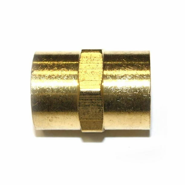 FPC880 1/2 Inch FPT x 1/2 Inch FPT Brass Female Coupling, Threads 1/2