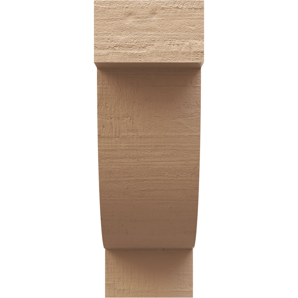 6"W x 12"D x 18"H Classic Alpine Rough Cedar Woodgrain TimberThane Corbel, Primed Tan