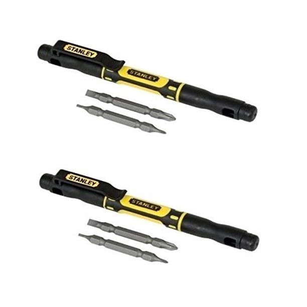 Destornillador Bostitch Office Stanley de bolsillo 4 en 1, paquete de 2