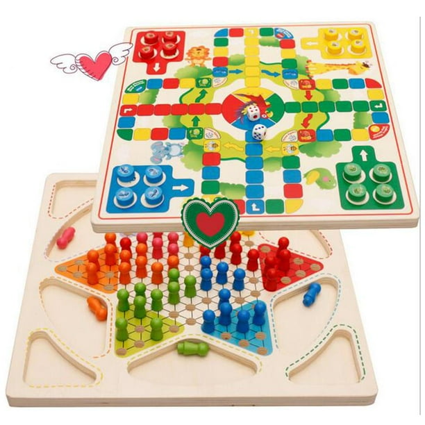 de Ludo 2 en un, Ajedrez Volador, Damas Chinas Antiguas para Y Adultos BLESIY Checkers chinos volando ajedrez