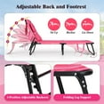 thumbnail image 3 of Topcobe Beach Chaise Lounge Chair with Face Hole and Removable Pillow, Outdoor Patio Furniture for Garden Backyard Pool Deck-Hot Pink, 3 of 9