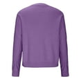 thumbnail image 5 of Womens Cardigans Lightweigh Solid Color Sweater Coat Long Sleeve V-Neck Knitted Top Single Breasted Jacket Fall Clothes 2024 (Purple S), 5 of 6