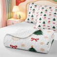thumbnail image 4 of Manfei Charming Xmas Pink Christmas Quilt King,Winter Holiday King Coverlet Set,3-Piece,1 Bedspread and 2 Pillowcases, 4 of 7