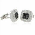 thumbnail image 4 of 2.10 Ct Round Cut Black Lab Created Diamond Men's Cufflink Shirt 14K White Gold Plated, 4 of 4