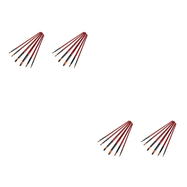 Pinceles de Nailon para Acuarela Seitruly 12 Uds. Mango de Madera Kits Profesionales 2piezas