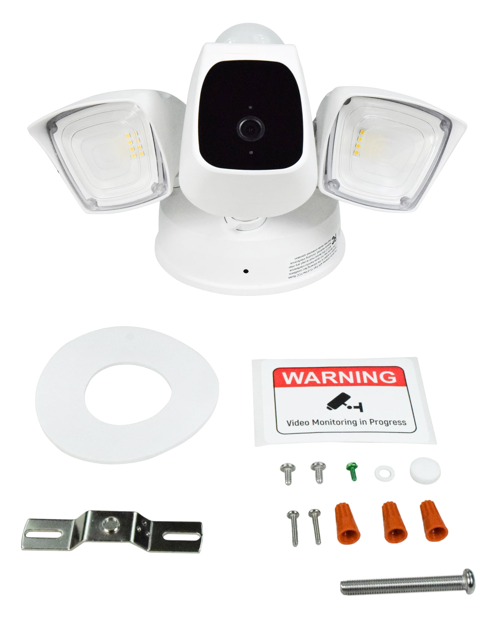 Home Zone Security Floodlight Camera – Smart 2.4 GHz Wireless 1080P Outdoor Security Flood Light Camera, No Subscription Required