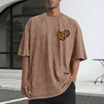 thumbnail image 2 of RKSTN Men's Valentine's Day T Shirts Oversized Crewneck Cotton Valentine Print Short Sleeves Shirts Tops Mens Casual Solid Round Neck Sport Washed Distressed T-Shirt Loose Comfy Tee Shirts Blouses, 2 of 6