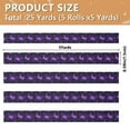 thumbnail image 3 of 5 Rolls Christmas Ribbon 1.5 inch Wide Decorative Ribbon for Gift Wrapping and Holiday Decorations Glowing Butterflies Pattern, 3 of 7
