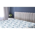 thumbnail image 5 of Ambesonne Coastal Fitted Sheet, Crab Illustration Seashore, Twin Size, Soft Blue Sea Blue White, 5 of 5