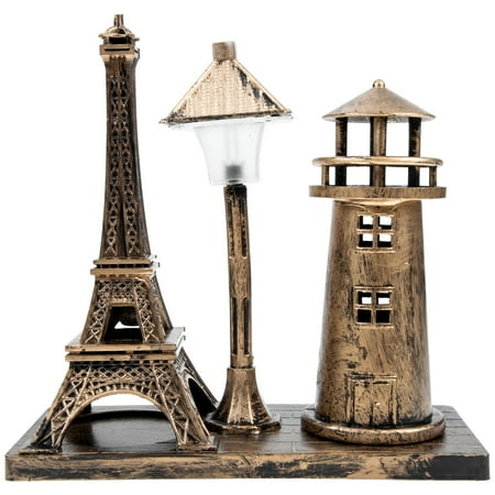 

Weijiyouyu Vintage Eiffel Tower Street Lamp Night Light Art Craft Desktop Decoration