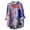 B-Purple, variant on Women's Shirts Floral Printed Button Up Long Sleeve Lapel Loose Summer Regular Blouse