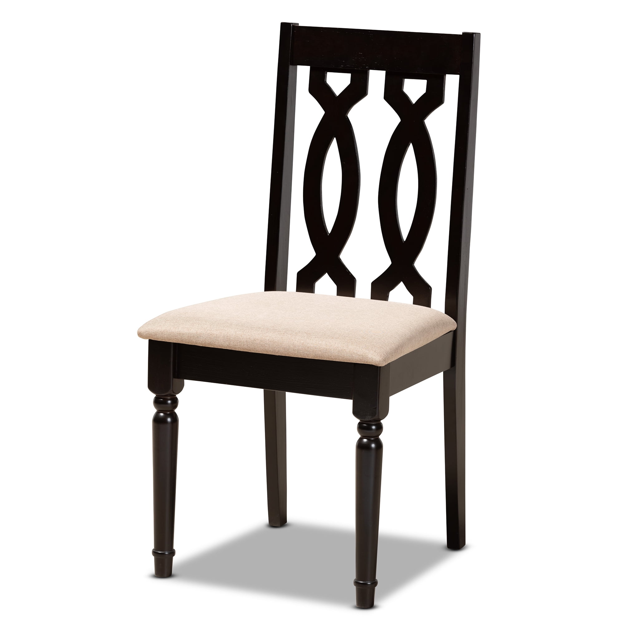 Baxton Studio Julie Modern Dining Set, 5-Piece, Dark brown
