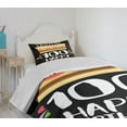 thumbnail image 4 of Ambesonne Colorful Quilted Bedspread Set 2 Pcs, Milestone Party, Twin Size, Multicolor, 4 of 6