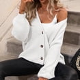 thumbnail image 4 of jsaierl Plus Size Cardigan for Women Long Sleeve Sweater Open Front Casual Classic Sweaters for Women Cardigan Open Front Cardigan Sweater Coat Top Outwear for Women, 4 of 8