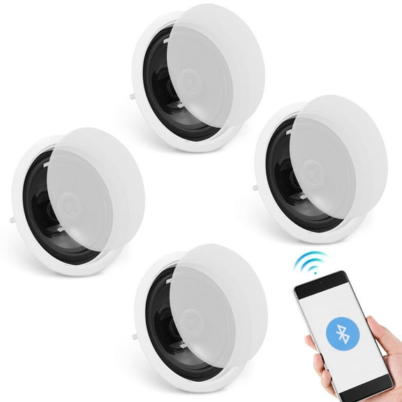 4PCs 6.5'' Bluetooth Ceiling Speakers 150W Flush Mount in-Wall Speaker