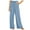 Light Blue, variant on Women's Oversized High Waisted Linen Rayon Blend Pants Wide Leg Lounge Trousers for Casual Work Travel Yoga Comfort Wear Khaki L