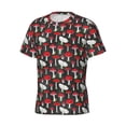 thumbnail image 3 of Rocae Red Mushrooms for Men's Moisture-Wicking Crew Tee - T-Shirt for Sports, Outdoor Activities, and Casual WearMedium, 3 of 9
