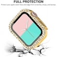 thumbnail image 3 of GHSDFBB 2-Pack Bling Cases with Screen Protector Compatible for Apple Watch 40mm SE 2022 Series 6 5 4, Protective Cover for iWatch SE Series 4/5/6 (40mm, Clear/Gold), 3 of 7