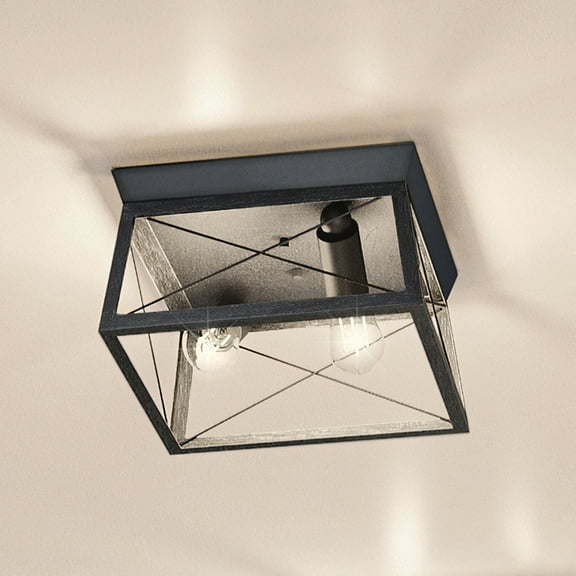 Luxury Industrial Ceiling Light, 6H x 12W, with Modern Farmhouse Style, Midnight Black, UHP3924 by Urban Ambiance