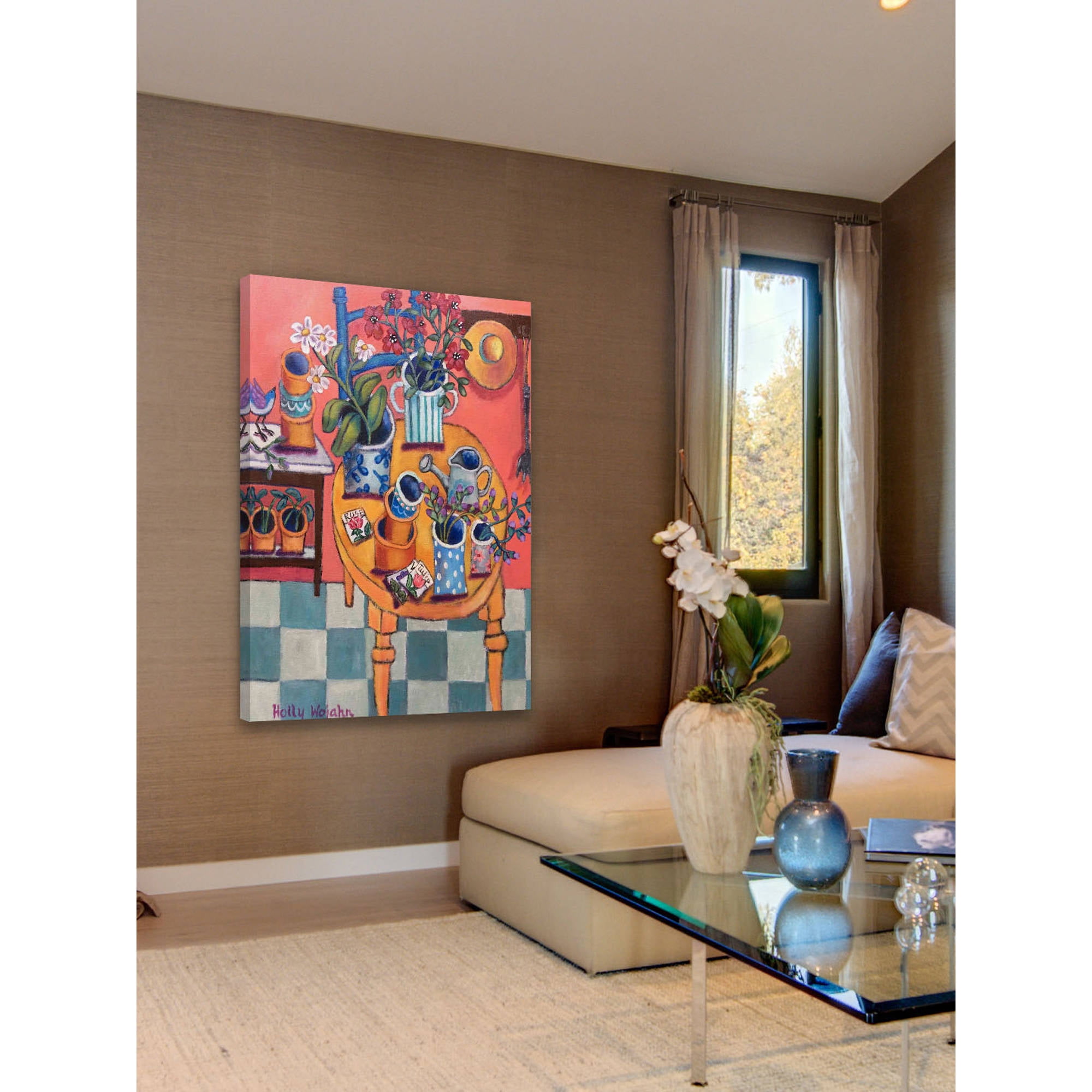 Marmont Hill "A Happy Garden Room" Painting Print on Canvas