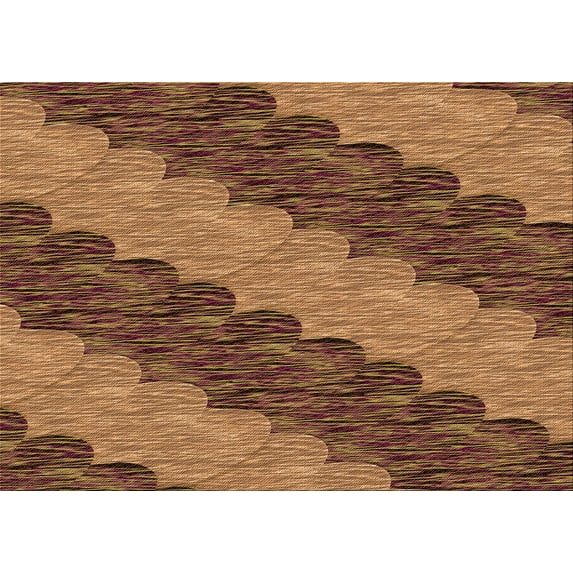 Ahgly Company Machine Washable Indoor Rectangle Transitional Red Brown Area Rugs, 5' x 7'
