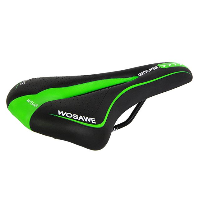 Sillín para bicicleta de carretera Asiento hueco para bicicleta Asiento ergonómico para bicicleta ancha para bicicleta Verde negro Macarena Sillín de bicicleta