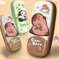 thumbnail image 2 of 3D stereo Cute Capybara pencil case Drop resistant waterproof Student school supplies storage box hard shell decompression case Green panda, 2 of 6