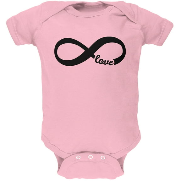 Infinity Symbol Pink Soft Infant Bodysuit - 3-6 months