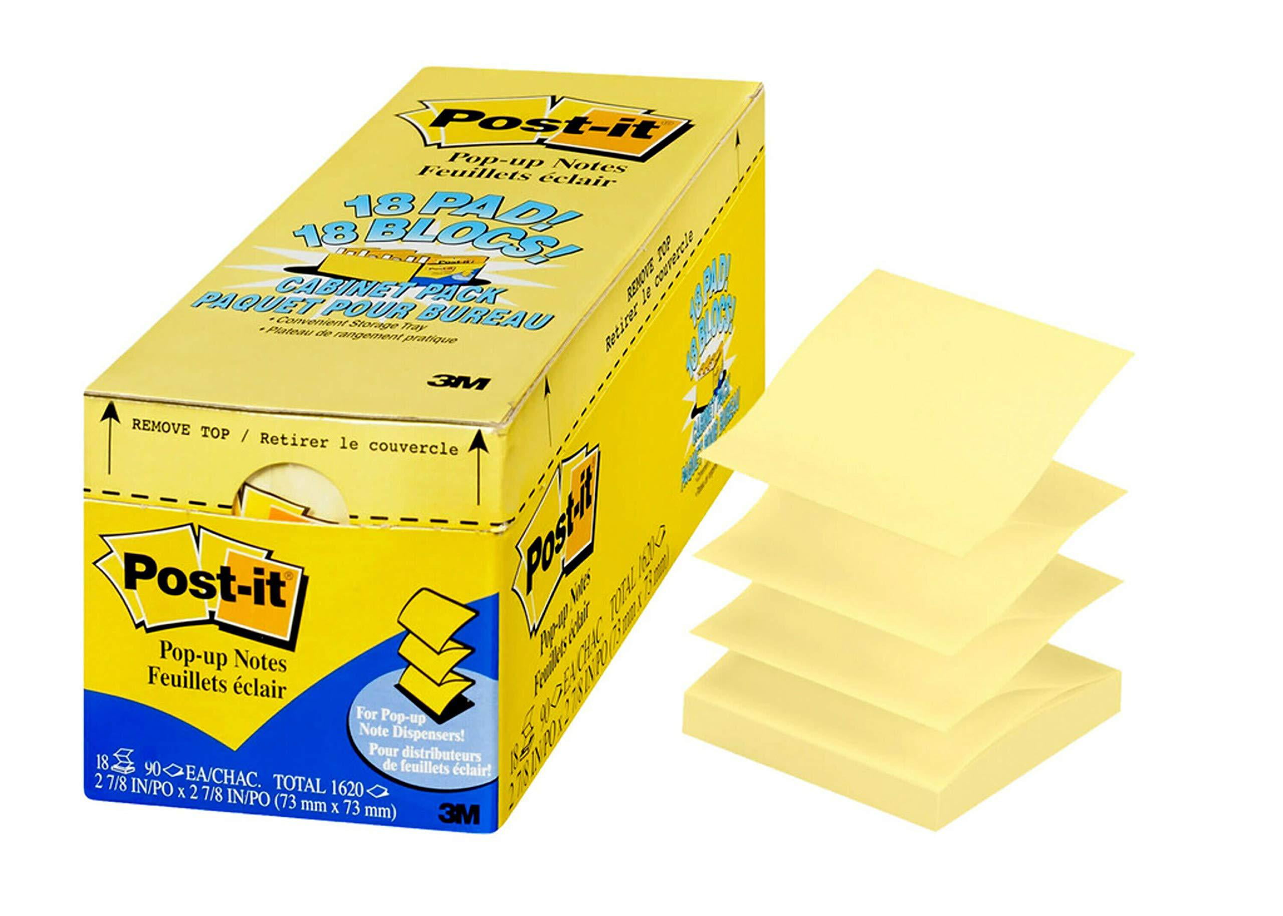 18 Count Post-it R330-18CP 3 x 3 inch Sticky Notes for sale online Canary Yellow 
