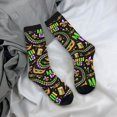 thumbnail image 5 of Bingfone Compression Socks for Women and Men Long Socks for Running Athletic Cycling Nurse- Mardi Gras3, 5 of 6