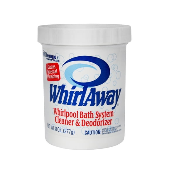 WhirlAway Whirlpool Bath System Cleaner & Deodorizer, Cleans Internal Plumbing (8 Oz. / 277g)