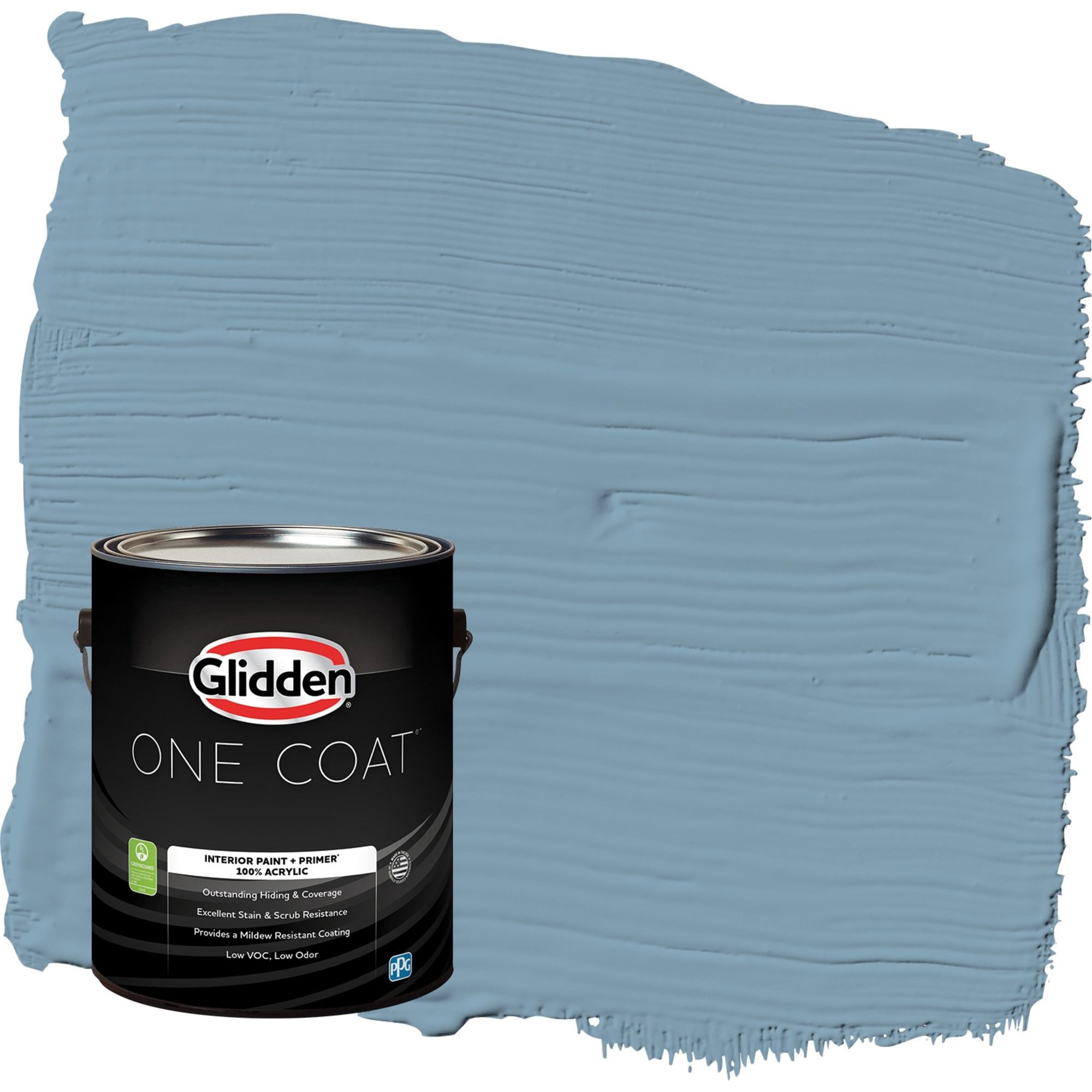 Glidden One Coat, Interior Paint + Primer, Americana, Semi-gloss Finish, 1 Gallon with ScotchBlue Painter's Tape Original Multi-Use, .94in x 60yd(24mm x 54,8m Bundle