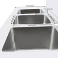 thumbnail image 6 of SHZICMY Three 3 Compartment Basins Stainless Steel Commercial Kitchen Restaurant Sink US, 6 of 19