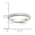 thumbnail image 3 of 925 Sterling Silver Polished 3mm Half Round Milgrain Size 13 Band Ring -  Jewelry Gift for Mom, 3 of 3