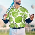 thumbnail image 5 of KLL Green Various Lemons for Men's Baseball Shirts,Short Sleeve Casual Shirts Button Down Shirt for Men Beach Summer Wedding Shirt-4X-Large, 5 of 7
