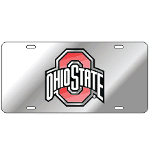 Craftique Ohio State Mirror Laser Cut License Plate