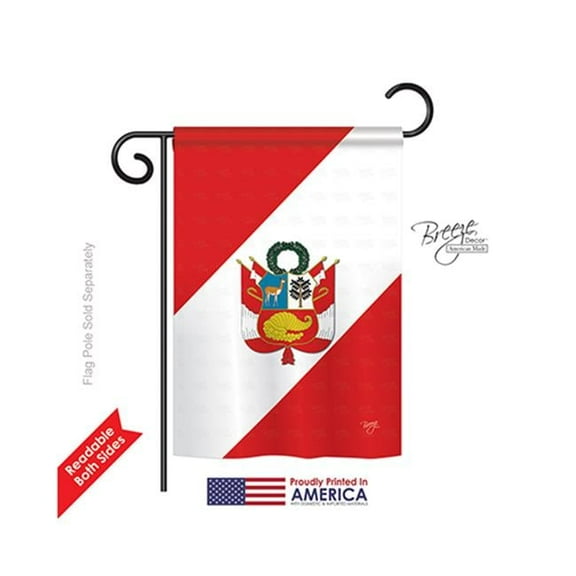 Breeze Decor 58153 Peru 2-Sided Impression Garden Flag - 13 x 18.5 in.