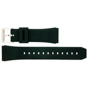 18mm Black Genuine Rubber Sports Watch Band