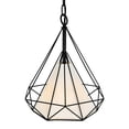 thumbnail image 3 of CWI Lighting Diamond 1 Light Down Contemporary Metal Pendant in Black, 3 of 8