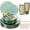 Green and Gold, variant on WELLIFE FESTIVE 175 Pcs Plastic Dinnerware Set (25 Guests), Blue Disposable Plates With Gold Rim, Hammered Party Plates Set Include Dinner Platos, Dessert Platos, Cups, Cutlery And Napkins for Party