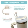 thumbnail image 3 of 4 Pcs Straw Decoration Straw Tips Cover Straw Covers Cap For Reusable Straws Easy To Install Long-Lasting Food Grade Silicone Straw Protector Safe And Hygienic Suitable For 6-8Mm, 3 of 5