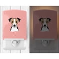 thumbnail image 2 of Caroline's Treasures BB1261CNL Checkerboard Pink Jack Russell Terrier Ceramic Night Light, 6x4x3", multicolor, 2 of 2