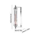 thumbnail image 3 of Linnome Waterproof Outdoor Analog Thermometer, Battery-Free Adjustable Angle Temperature Gauge, Weather Resistant Metal Wall Mount Thermometer, Large Dial Accurate Readout for Patio Garden Decor, 3 of 6