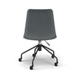 thumbnail image 5 of Pemberly Row Velvet Chair Rolling Swivel Task Chair in Silver, 5 of 6